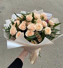 Букет Кремовые розы Латте в Хабарах